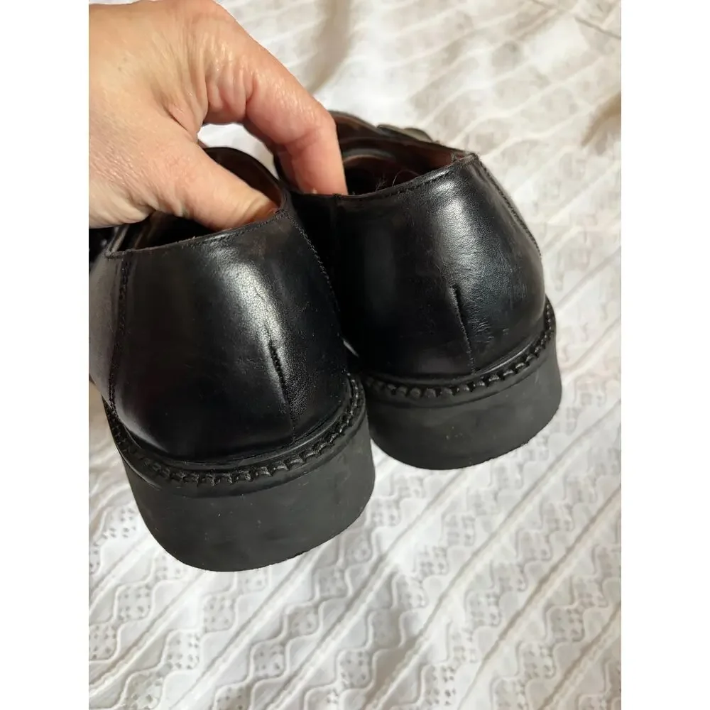 Nunn Bush NXXT Black Leather Monk Strap Dress Shoes Mens 10.5 M Comfort